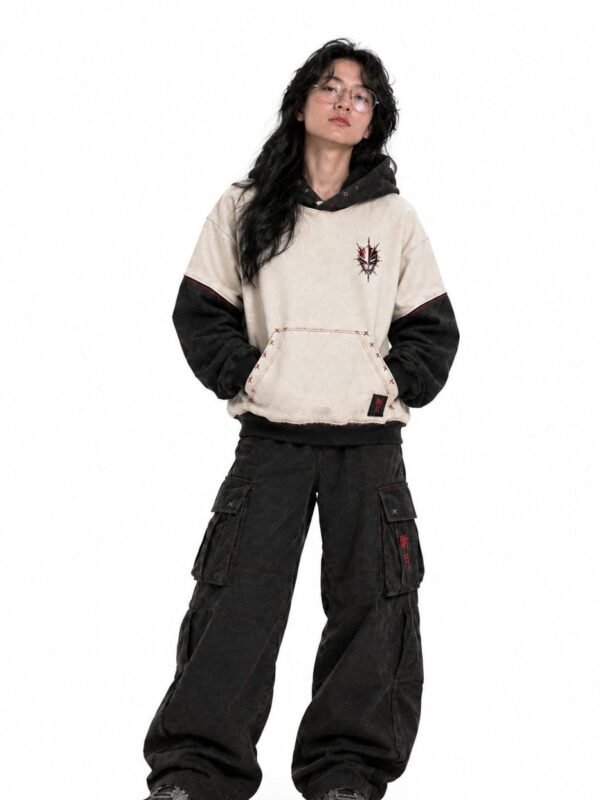 Kage Ivory Split Hoodie